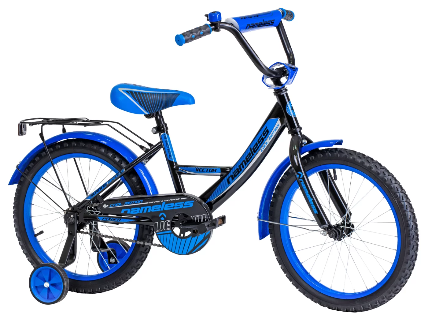 Реальное фото Велосипед 20" Nameless VECTOR, черный/голубой от магазина СпортСЕ