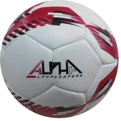 Реальное фото Мяч футбольный AlphaKeepers ProGame*5  C5 white\red от магазина СпортСЕ