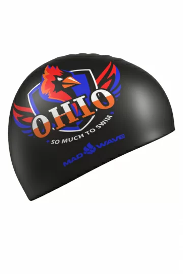 Реальное фото Шапочка для плавания Mad Wave Ohio black M0558 44 0 00W от магазина СпортСЕ
