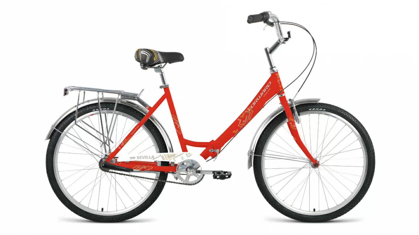 Реальное фото Велосипед Forward Sevilla 26 3.0 скл. (2022) красный матовый/белый от магазина СпортСЕ