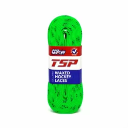 Шнурки хоккейные 244см с пропиткой TSP Hockey Laces Waxed lime 2824