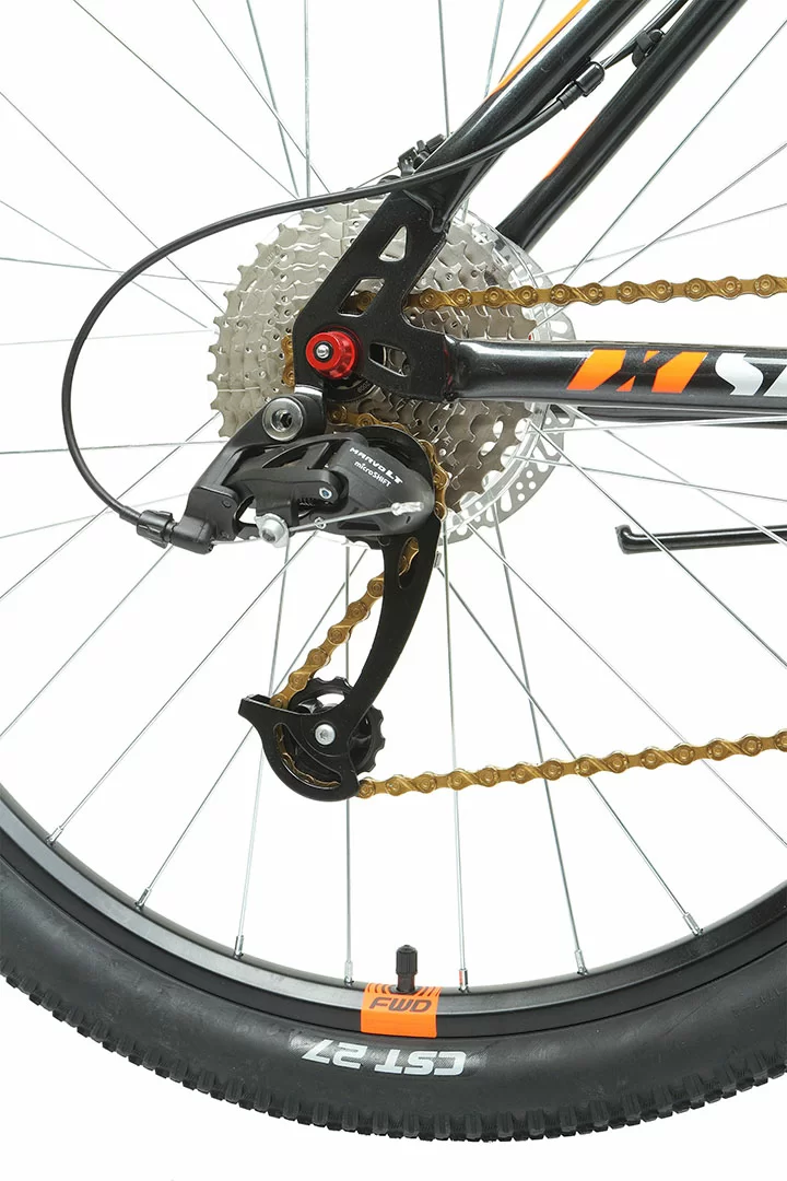 Реальное фото Велосипед Forward Sporting 27,5 X D (2022) черный/оранжевый от магазина СпортСЕ