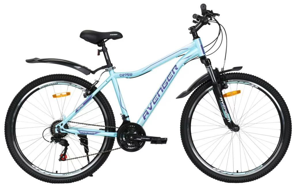 Реальное фото Велосипед 27.5" AVENGER C275W, зеленый/фиолетовый, 17,5" от магазина СпортСЕ