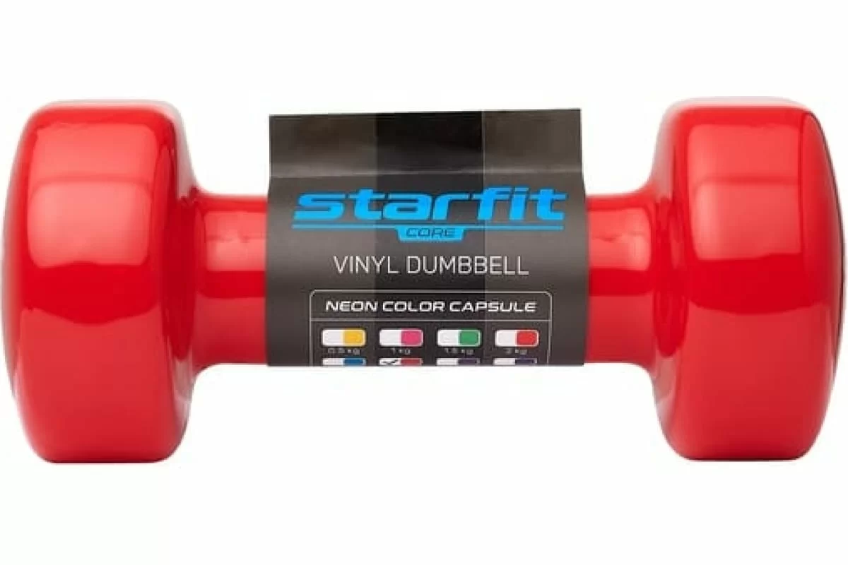 Реальное фото Гантель виниловая 3 кг StartFit DB-101 красный (1 шт) УТ-00018825 от магазина СпортСЕ