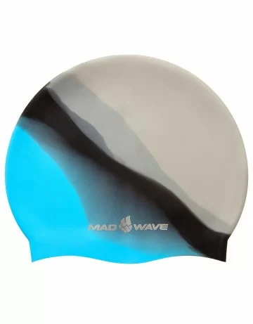 Реальное фото Шапочка для плавания Mad Wave Multi Big L blue,azure M0531 11 2 08W от магазина СпортСЕ