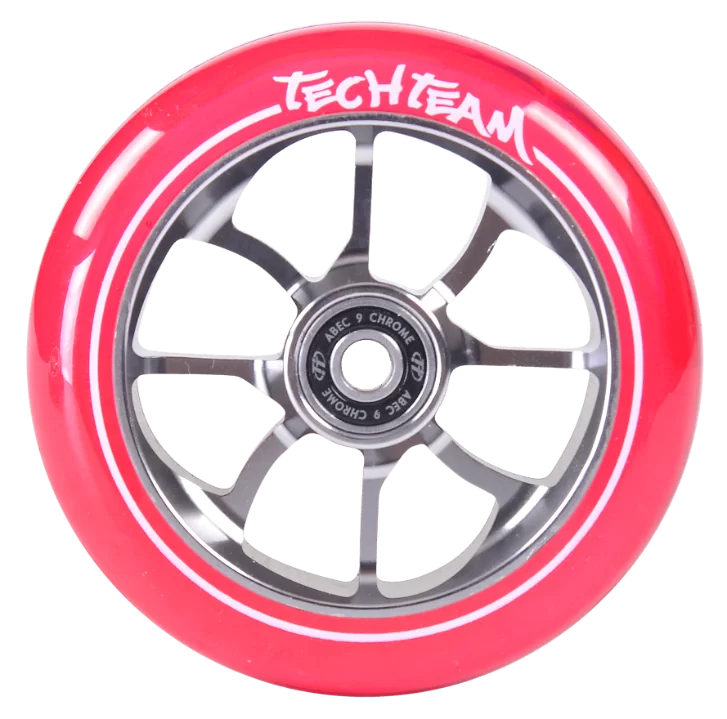 Реальное фото Колесо для самоката TechTeam X-Treme 110*24мм PO transparent pink от магазина СпортСЕ