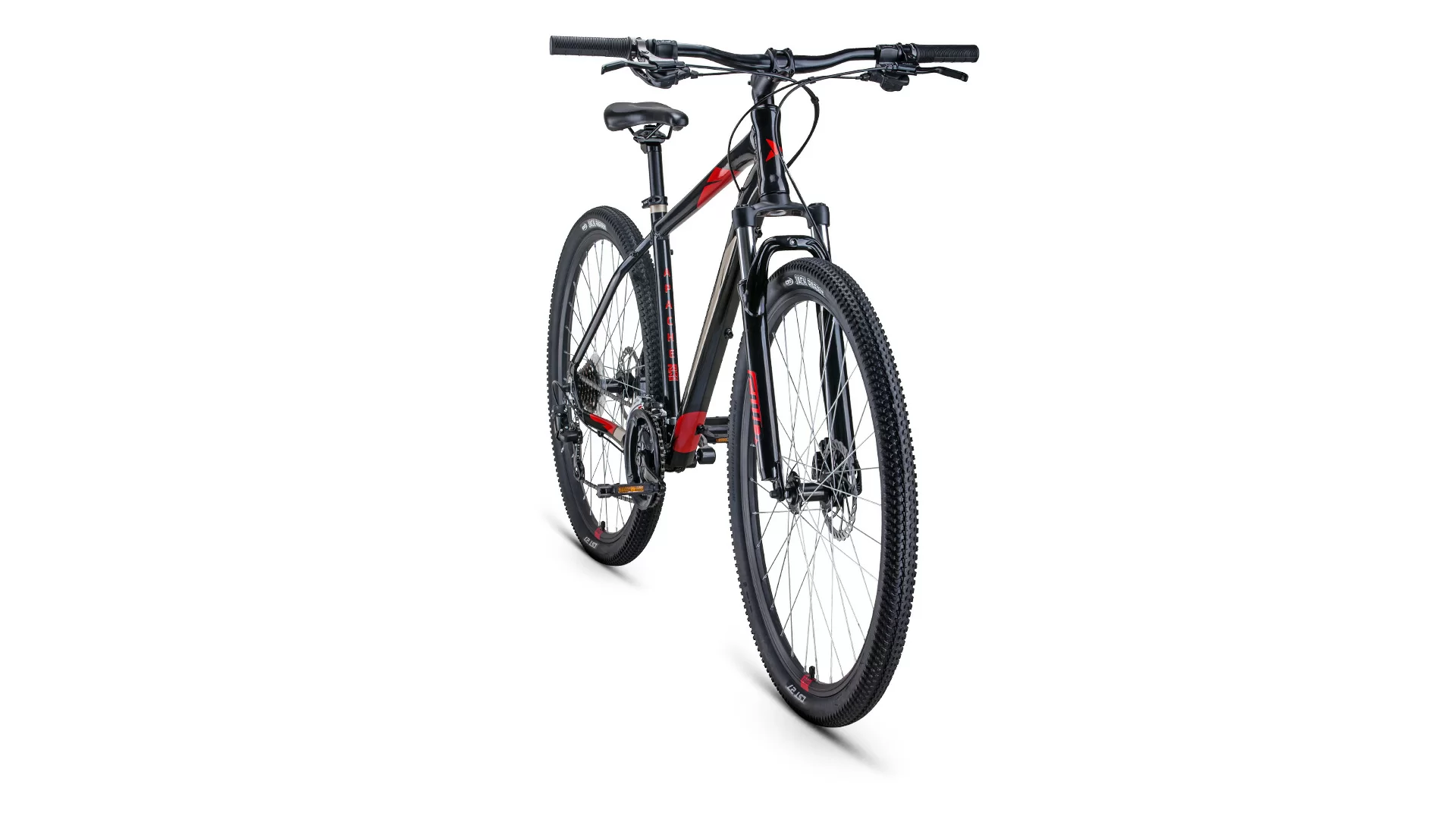 Реальное фото Велосипед Forward Apache 29 2.2 disc (2021) черный/красный от магазина СпортСЕ