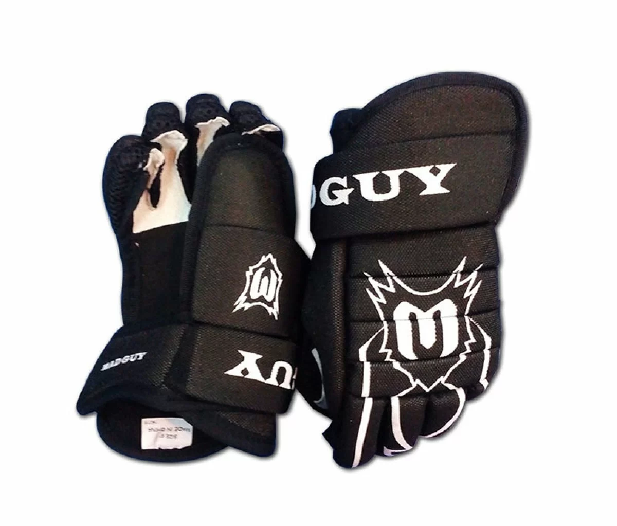 Реальное фото Перчатки игрока Mad Guy Эко Лайн 9" дет черный от магазина СпортСЕ