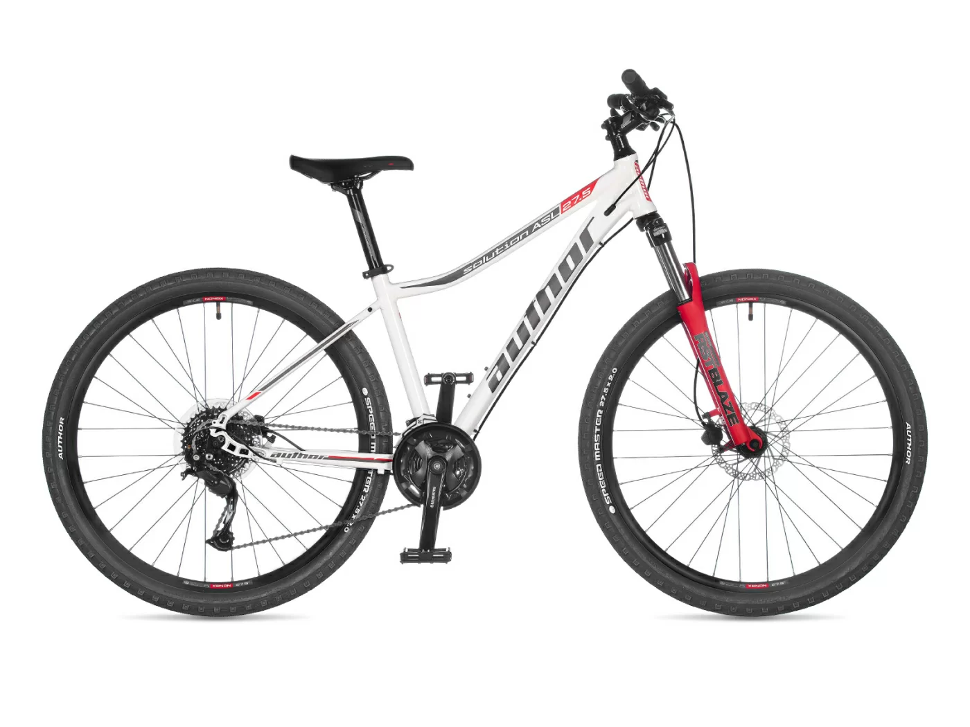 Реальное фото Велосипед женский AUTHOR Solution ASL 2022 Бело-серебристо-красный от магазина СпортСЕ