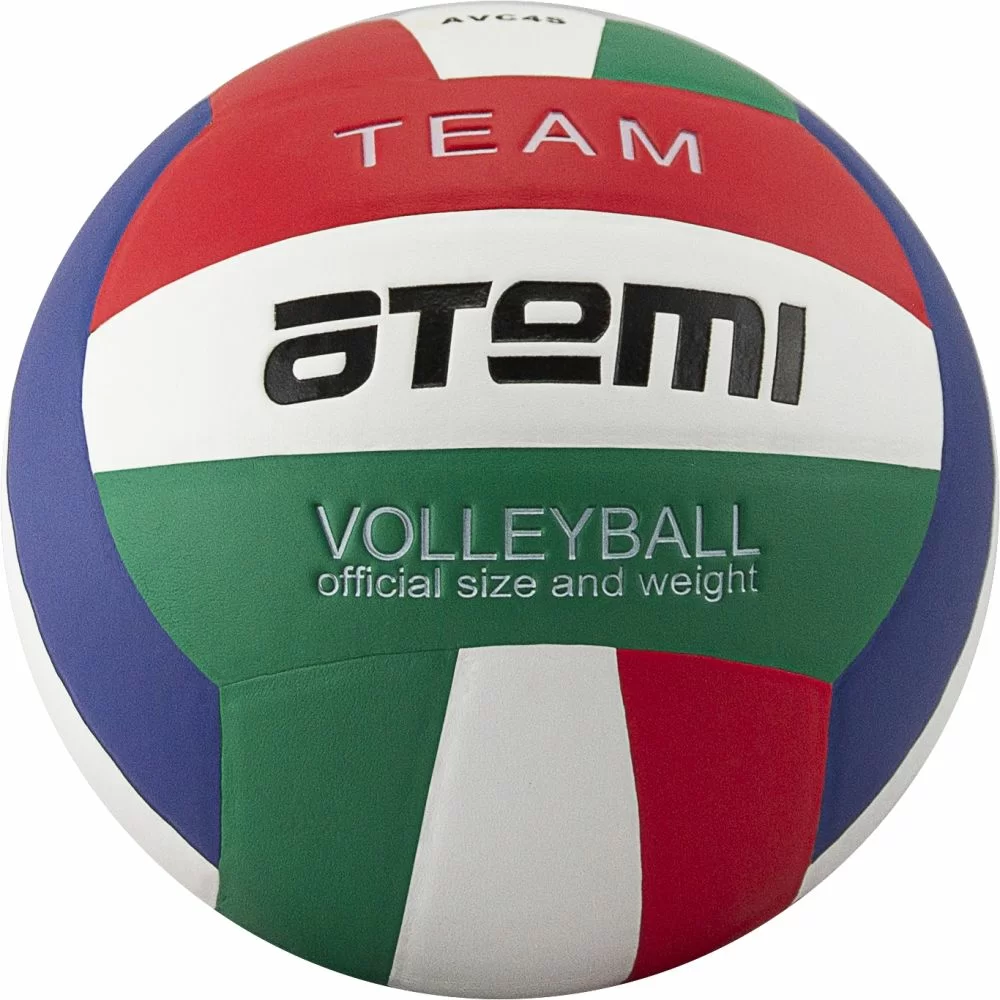 Реальное фото Мяч волейбольный Atemi Team синтетическая кожа PU Soft красн/бел/син/зел от магазина СпортСЕ