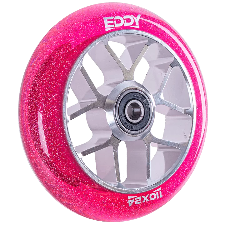 Реальное фото Колесо для самоката TechTeam X-Treme 110*24мм Eddy pink от магазина СпортСЕ