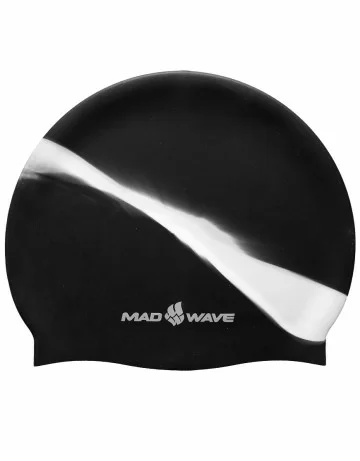 Реальное фото Шапочка для плавания Mad Wave Multi Big L black M0531 11 2 01W от магазина СпортСЕ
