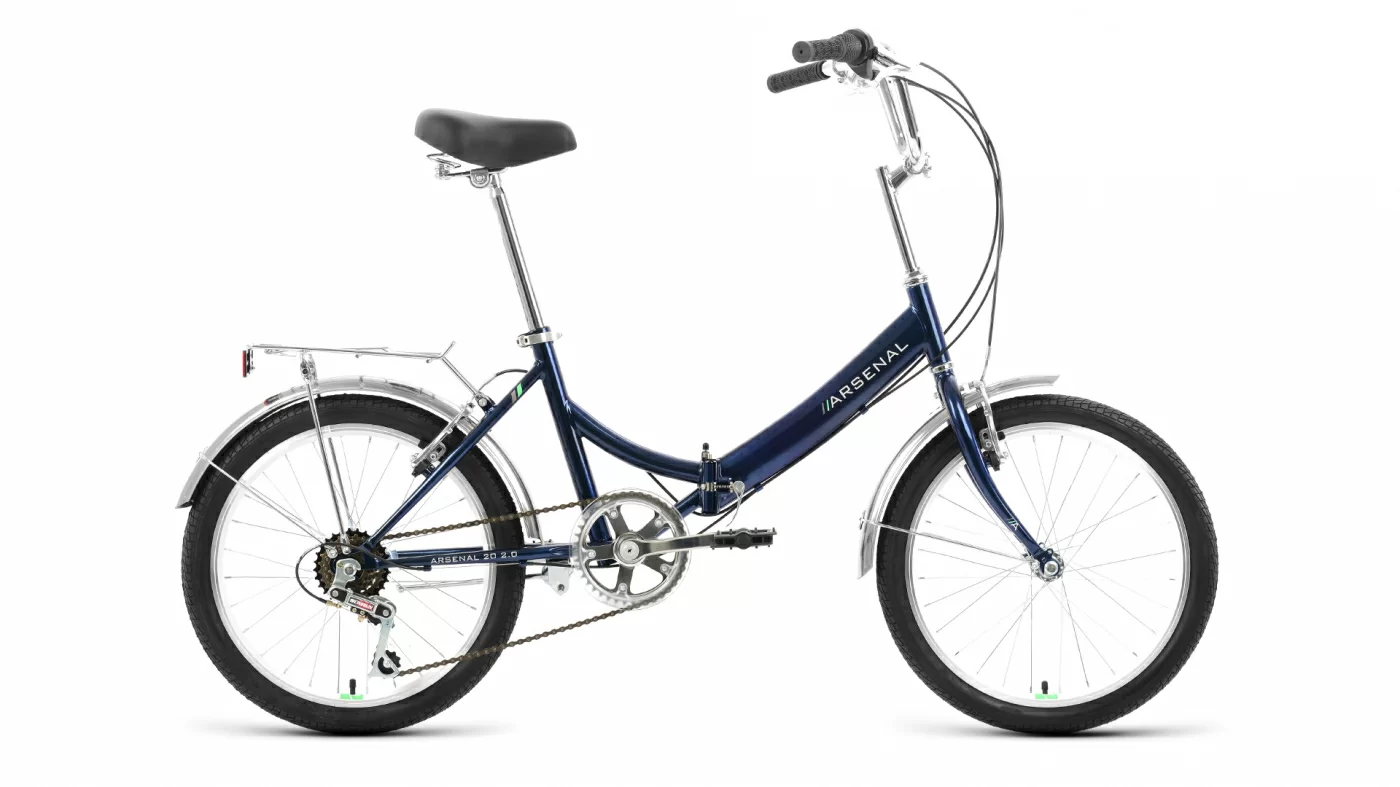 Реальное фото Велосипед Forward Arsenal 20 2.0 (2022) темно-синий/серый RBK22FW20535 от магазина СпортСЕ