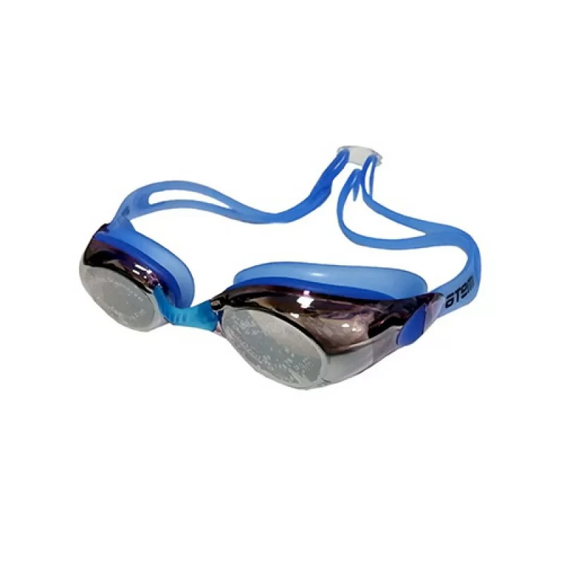 Реальное фото Очки для плавания Atemi силикон L100 голубой от магазина СпортСЕ