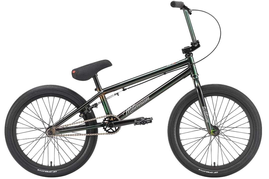 Реальное фото Велосипед BMX TechTeam Millennium 20" (2022) темно-зеленый от магазина СпортСЕ
