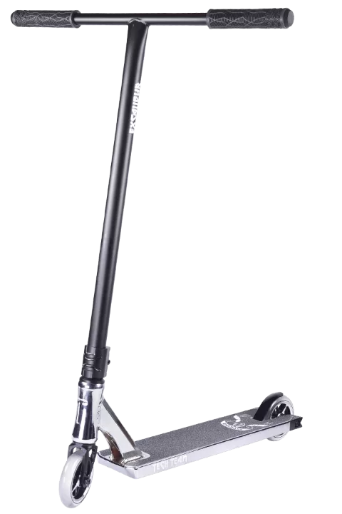 Реальное фото Самокат TechTeam Excalibur (2021) трюковой silver chrome от магазина СпортСЕ