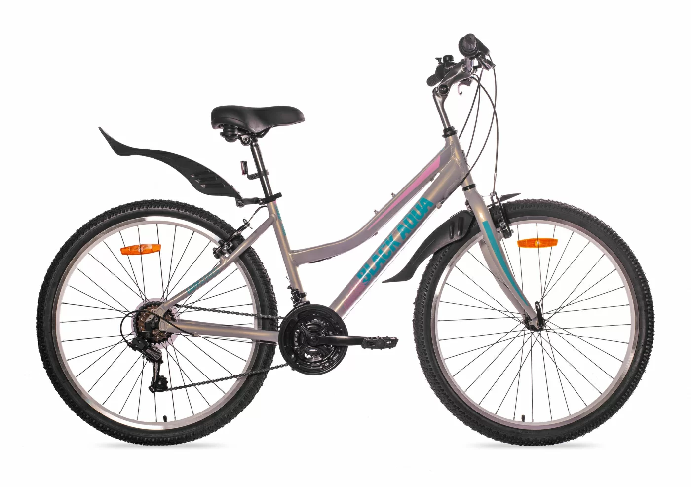 Реальное фото Велосипед Black Aqua City 2671 V 26" серый-мятный GL-320V от магазина СпортСЕ