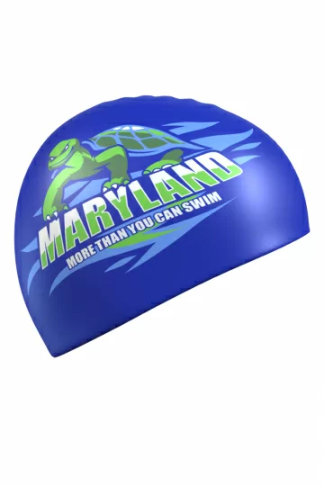 Реальное фото Шапочка для плавания Mad Wave Maryland blue M0558 42 0 00W от магазина СпортСЕ