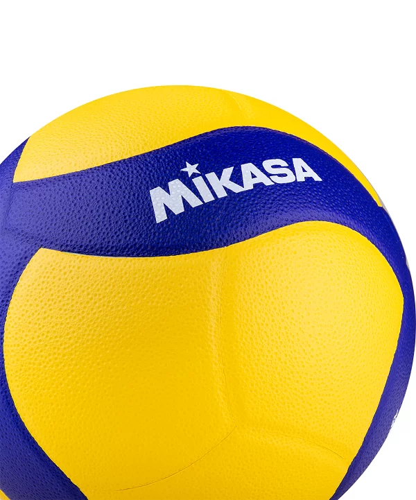 Реальное фото Мяч волейбольный Mikasa V320W синт. кожа клееный желто-синий 15700 от магазина СпортСЕ