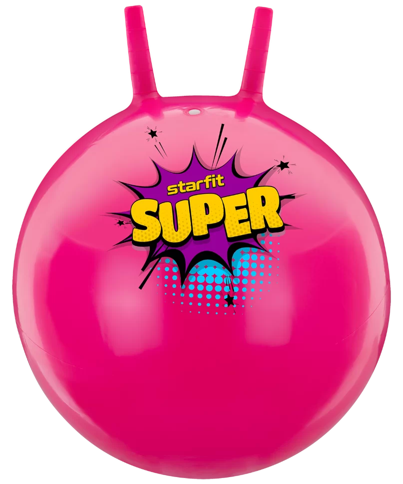 Реальное фото Мяч-попрыгун 45 см StarFit GB-0401 Super 500 гр с рожками розовый (антивзрыв) 16555 от магазина СпортСЕ