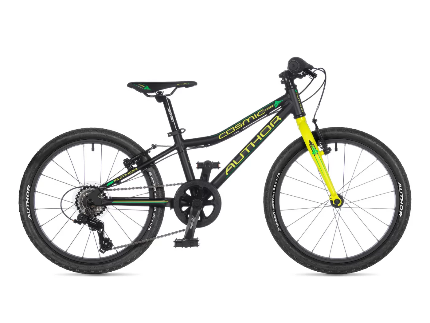 Реальное фото Велосипед детский AUTHOR Cosmic 2023 Чёрно-жёлтый от магазина СпортСЕ