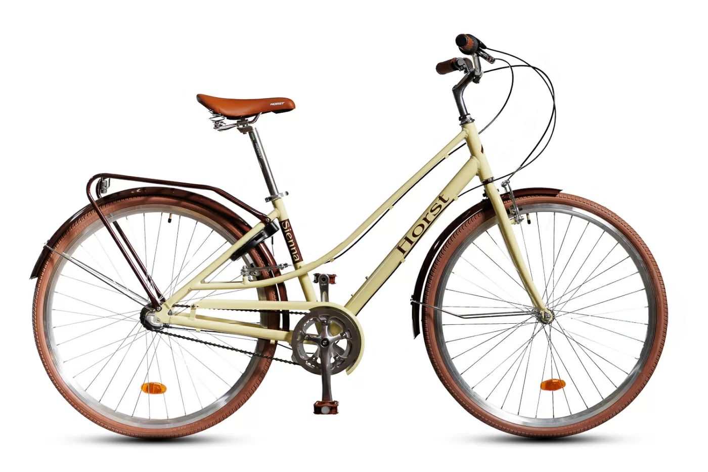 Реальное фото Велосипед HORST Sienna 2024 Бежево-коричневый от магазина СпортСЕ