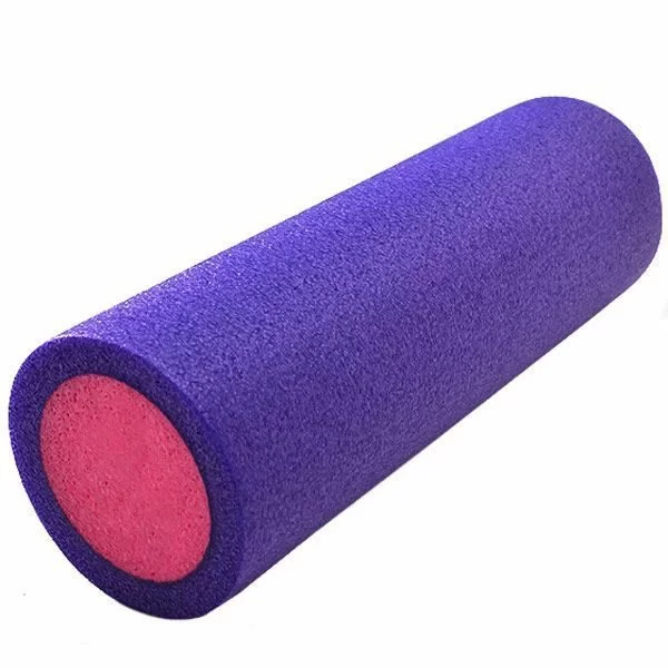 Реальное фото Ролик для йоги 45х15 см PEF45-4 полнотелый фиолетовый/розовый (B34492) 10019271 от магазина СпортСЕ