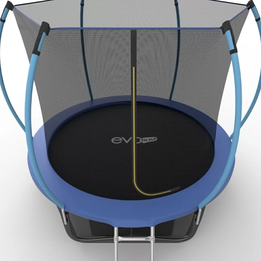 Реальное фото EVO JUMP Internal 8ft (Blue) + Lower net. Батут с внутренней сеткой и лестницей, диаметр 8ft (синий) + нижняя сеть от магазина СпортСЕ