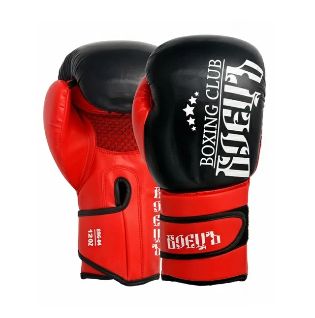 Реальное фото Перчатки боксерские Боецъ BBG-04 красные от магазина СпортСЕ
