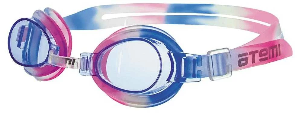 Реальное фото Очки для плавания Atemi S301 детские PVC/силикон сине-бело-розовые от магазина СпортСЕ