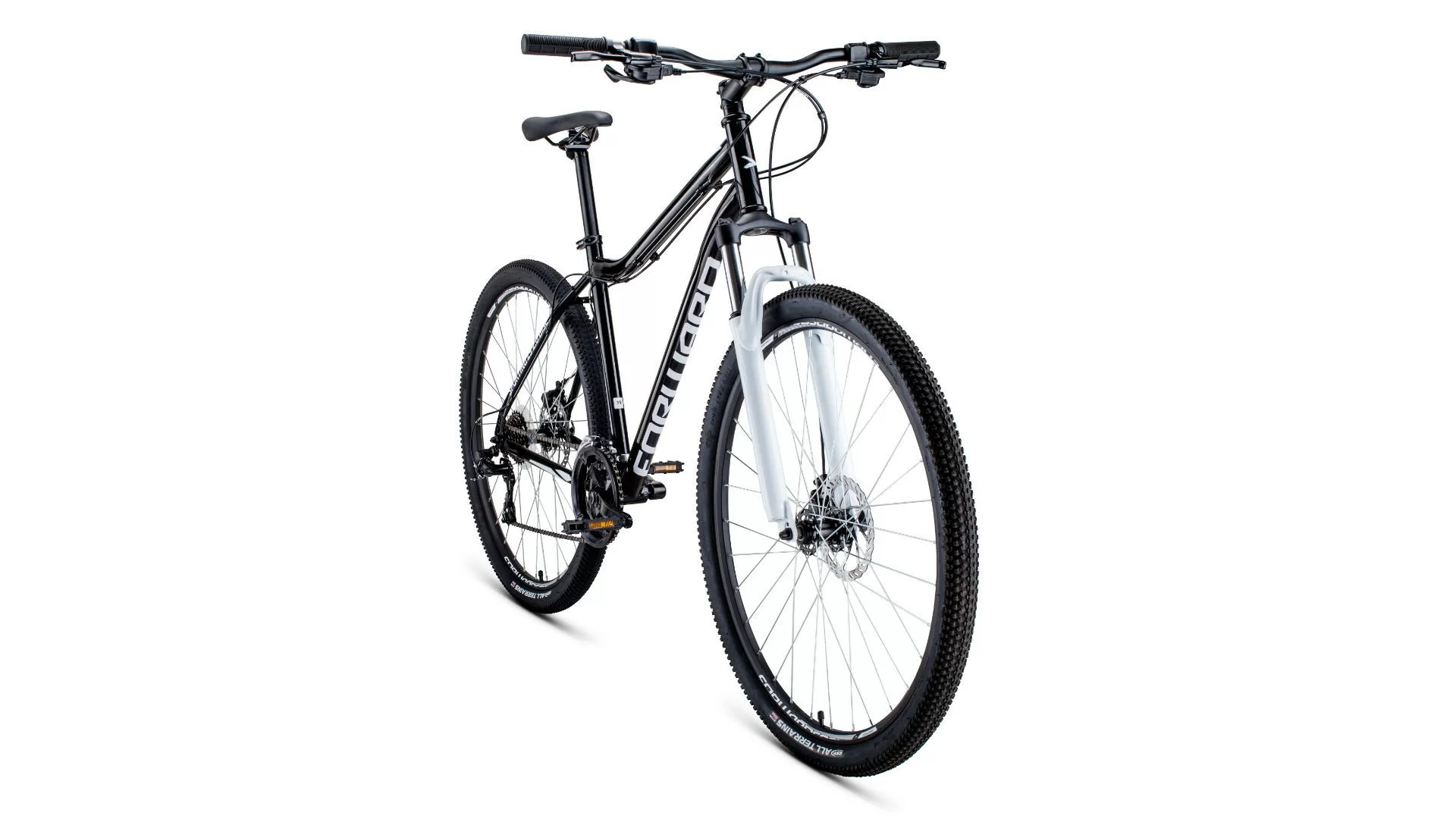 Реальное фото Велосипед Forward Sporting 29 2.0 disc (2020) черный/белый RBKW0MN9Q014 от магазина СпортСЕ