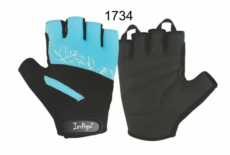 Реальное фото Перчатки Indigo женские бирюзовые SB-16-1734 от магазина СпортСЕ