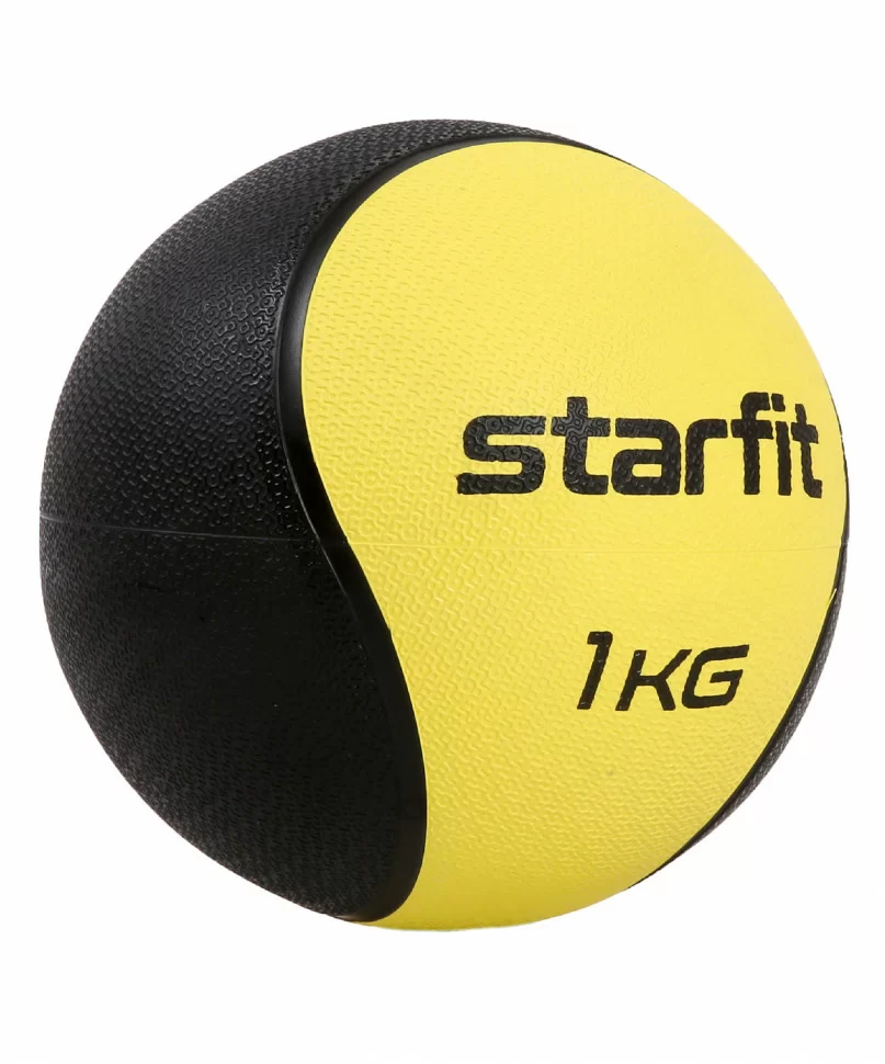 Реальное фото Медбол 1 кг StarFit GB-702 высокой плотности желтый УТ-00018934 от магазина СпортСЕ