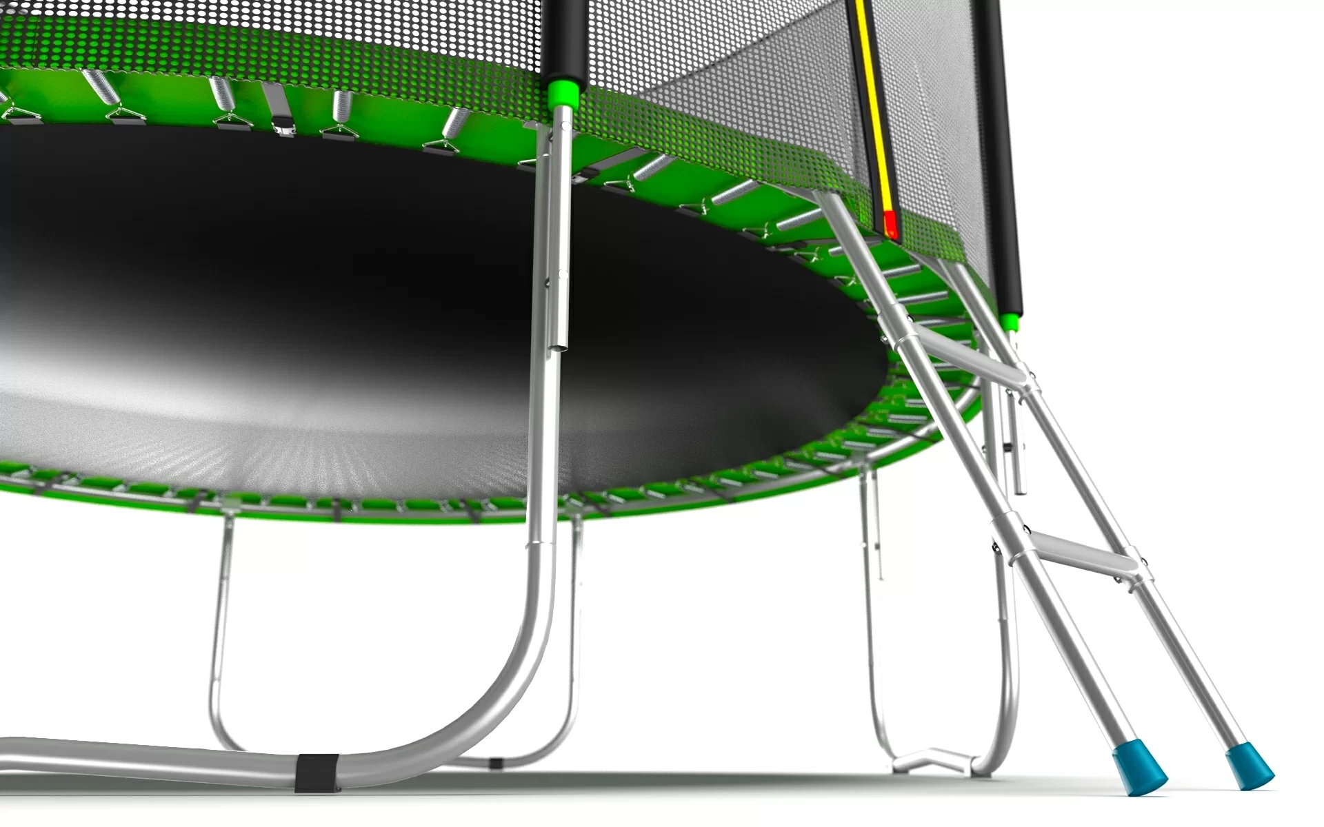 Реальное фото EVO JUMP External 12ft (Green) Батут с внешней сеткой и лестницей, диаметр 12ft (зеленый) от магазина СпортСЕ