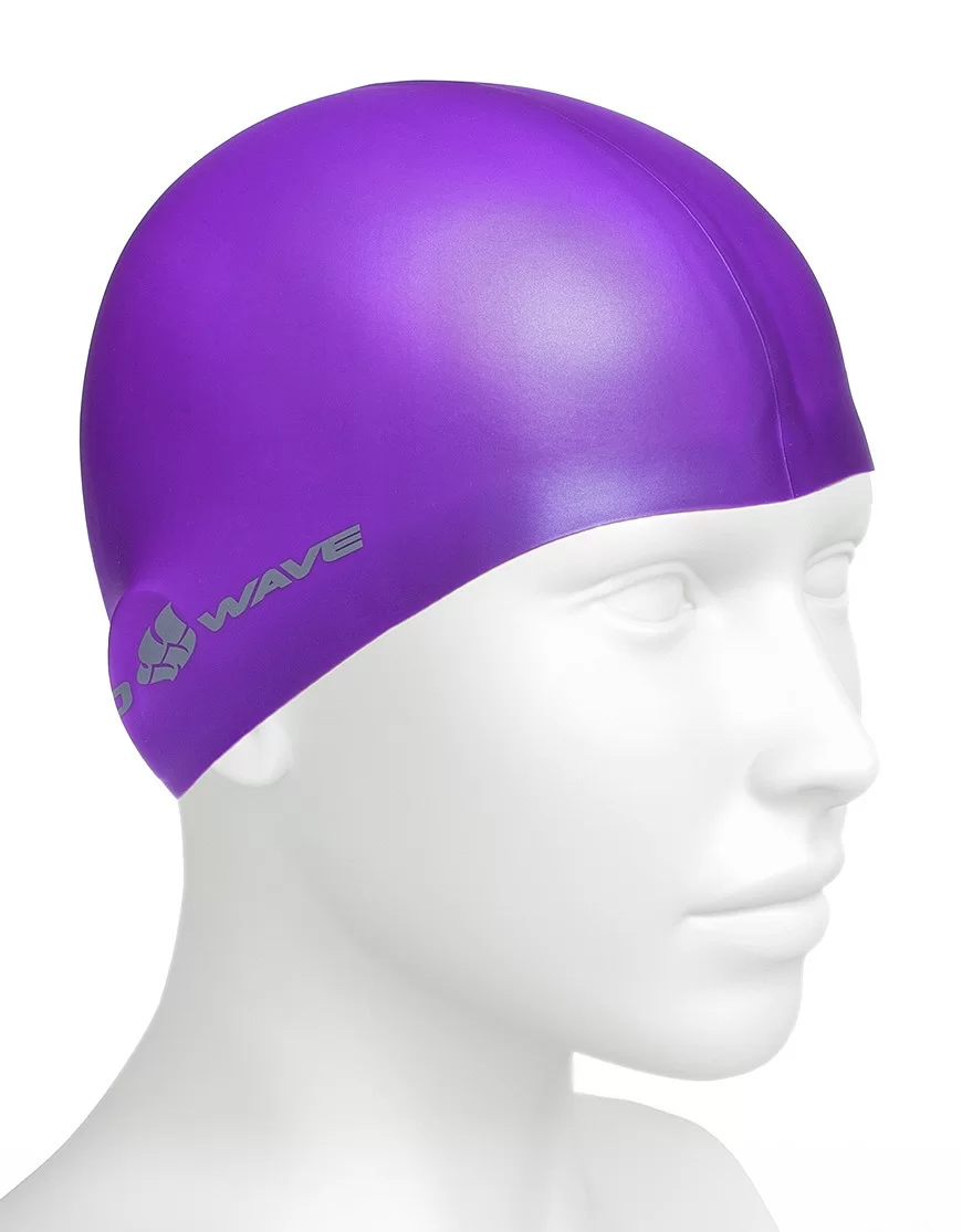 Реальное фото Шапочка для плавания Mad Wave Silicone Junior violet M0547 01 0 09W от магазина СпортСЕ