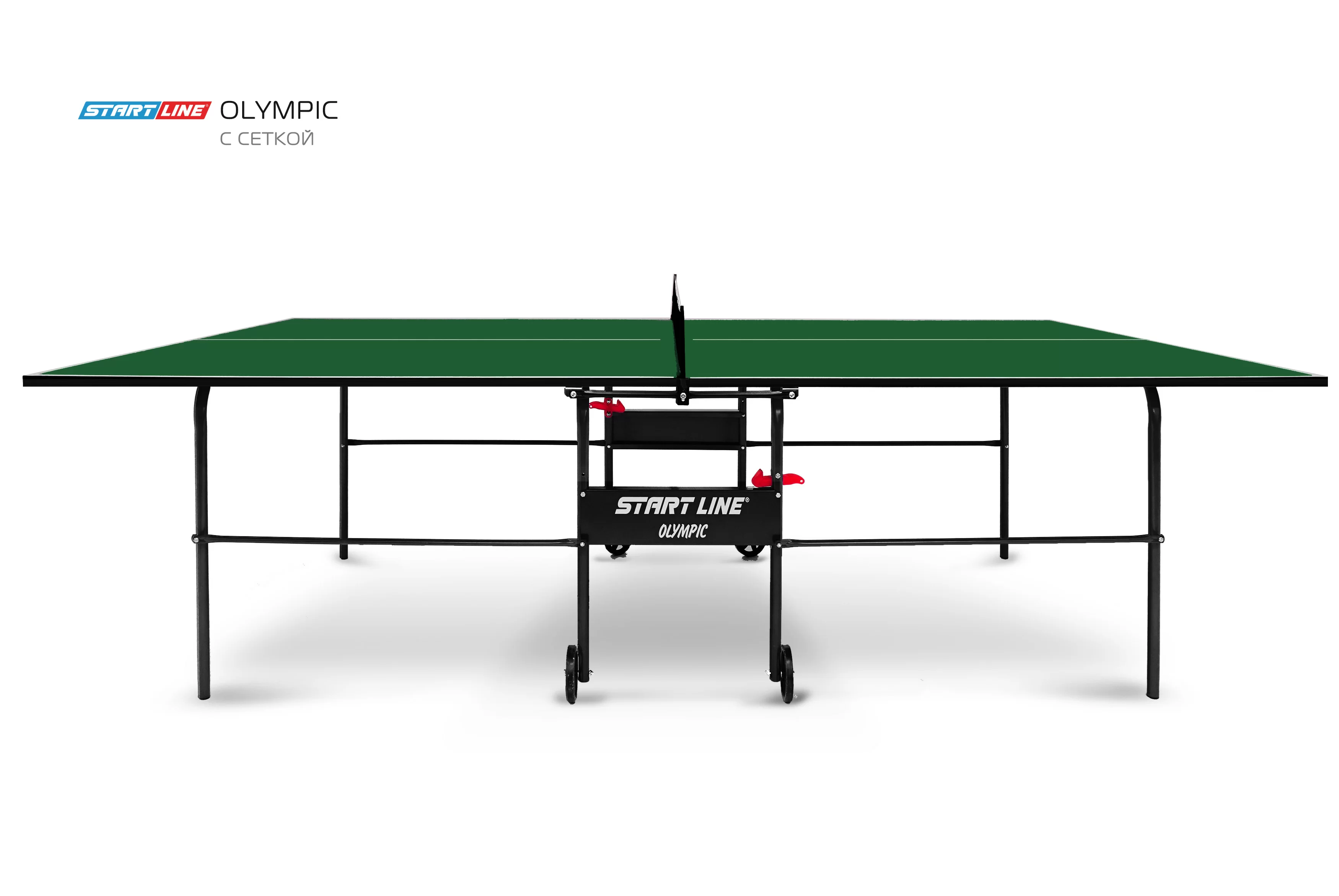 Реальное фото Теннисный стол Start Line Olympic с сеткой Зеленый 6021-1 от магазина СпортСЕ