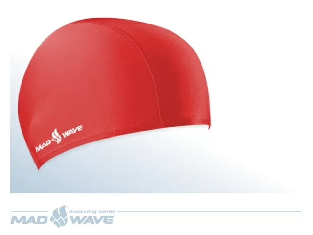 Реальное фото Шапочка для плавания Mad Wave Adult Lycra red M0525 01 0 06W от магазина СпортСЕ