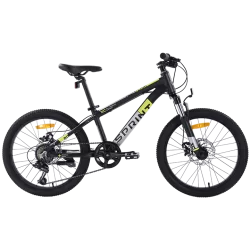 Велосипед TechTeam Sprint 22" (2024) чёрно-зеленый