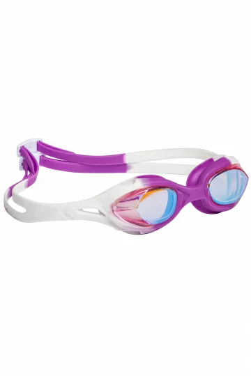Реальное фото Очки для плавания Mad Wave Junior Rocket Rainbow violet M0430 09 0 09W от магазина СпортСЕ