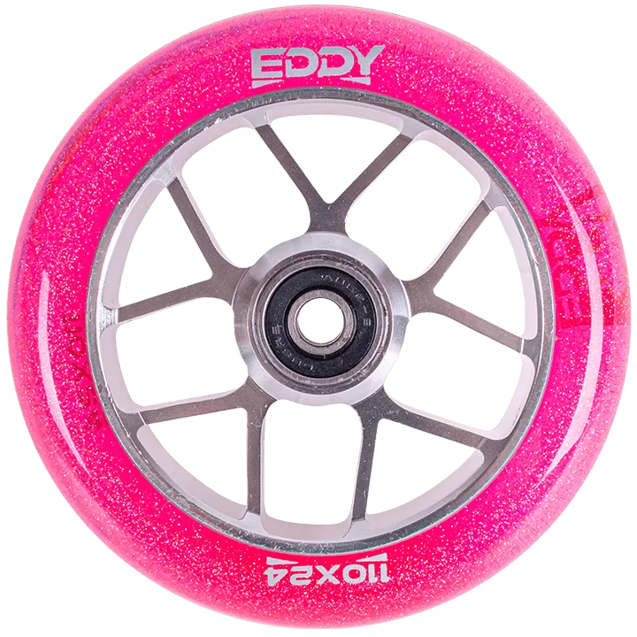 Реальное фото Колесо для самоката TechTeam X-Treme 110*24мм Eddy pink от магазина СпортСЕ