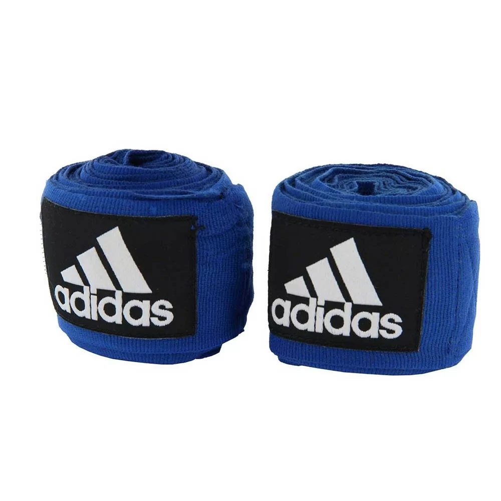 Реальное фото Бинт боксерский 3.5 м Adidas New Rules Boxing Crepe Bandage синий adiBPO031 от магазина СпортСЕ