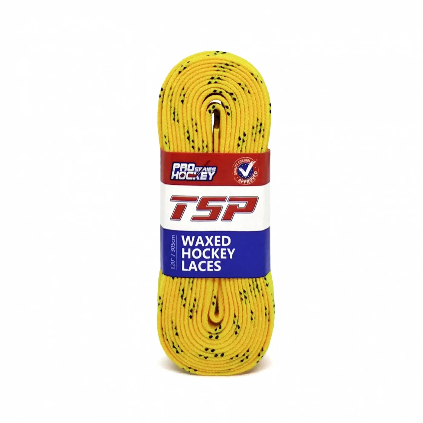 Реальное фото Шнурки хоккейные 244см с пропиткой TSP Hockey Laces Waxed yellow 2156 от магазина СпортСЕ