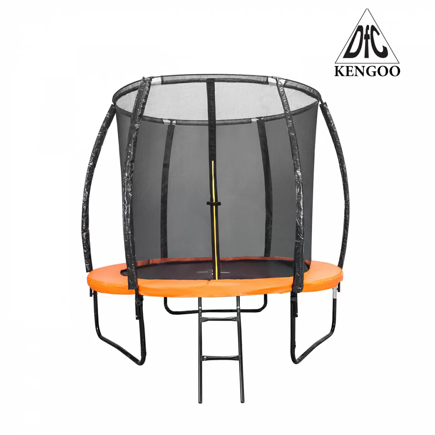 Реальное фото Батут DFC KENGOO II 5ft внутр.сетка, оранж/черн (152см) 5FT-BAS-BO от магазина СпортСЕ
