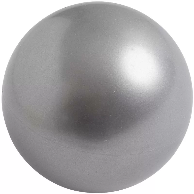 Реальное фото Мяч для художественной гимнастики 19 см 420 г металлик серый AB2801B от магазина СпортСЕ