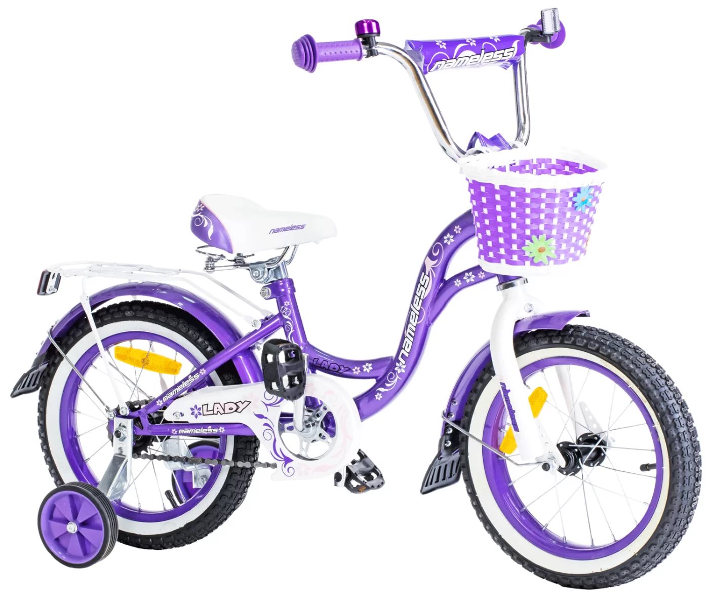 Реальное фото Велосипед 18" Nameless LADY, фиолетовый/белый от магазина СпортСЕ