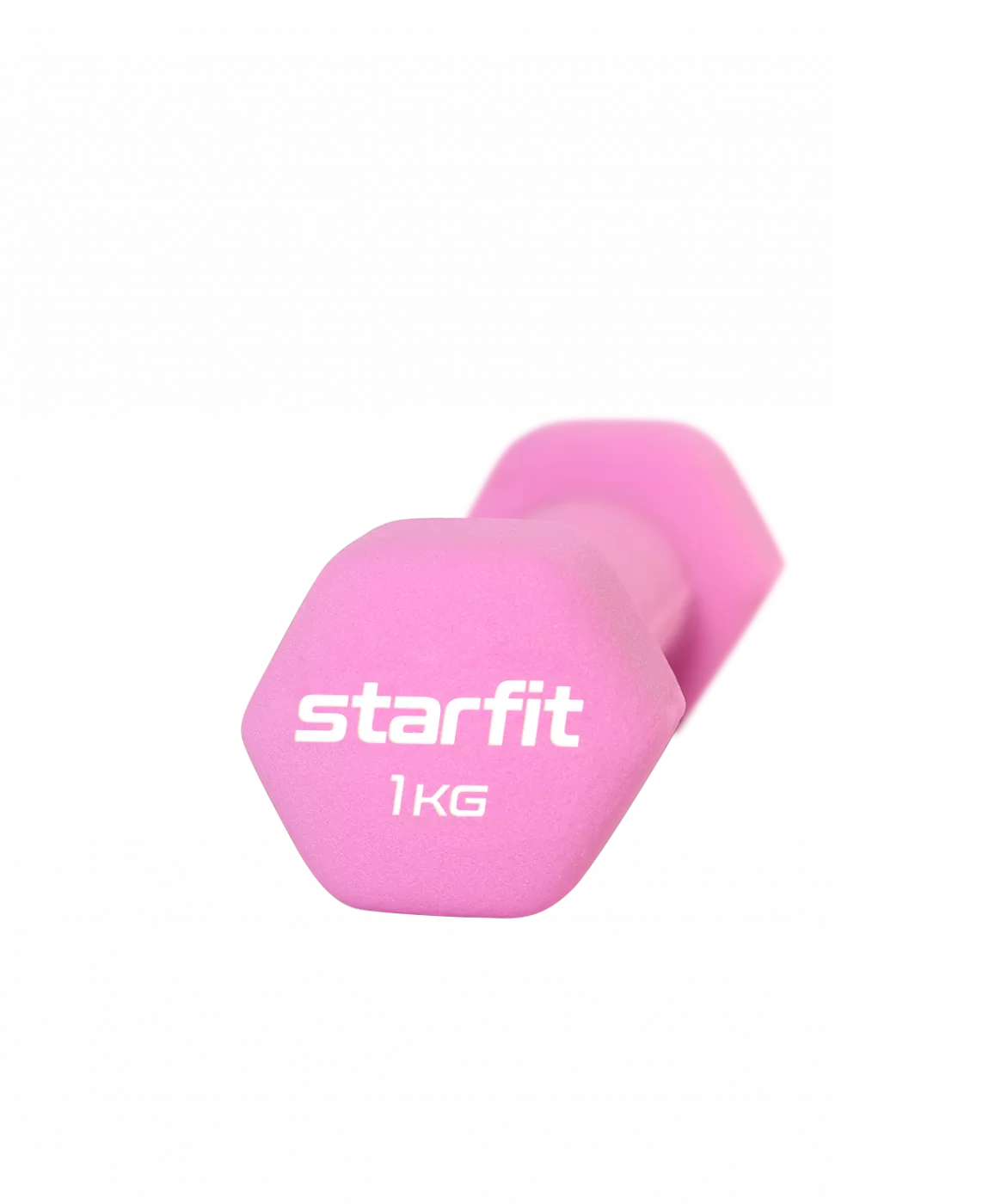 Реальное фото Гантель неопреновая 1 кг StartFit DB-201 розовый пастель УТ-00018829 УТ-00018829 от магазина СпортСЕ