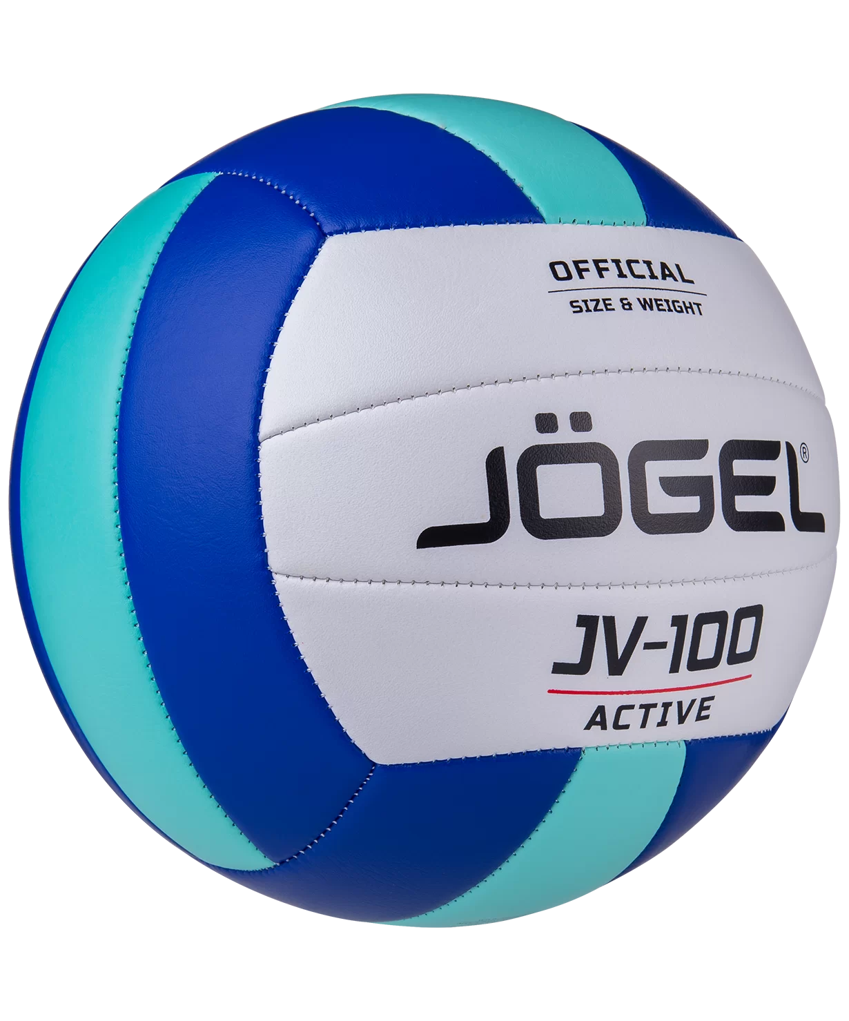 Реальное фото Мяч волейбольный Jögel JV-100 синий/мятный (BC21) УТ-00019884 от магазина СпортСЕ