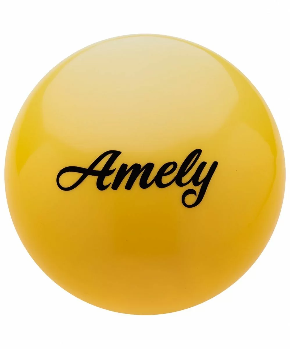 Реальное фото Мяч для художественной гимнастики 15 см Amely AGB-101 желтый 12842 от магазина СпортСЕ