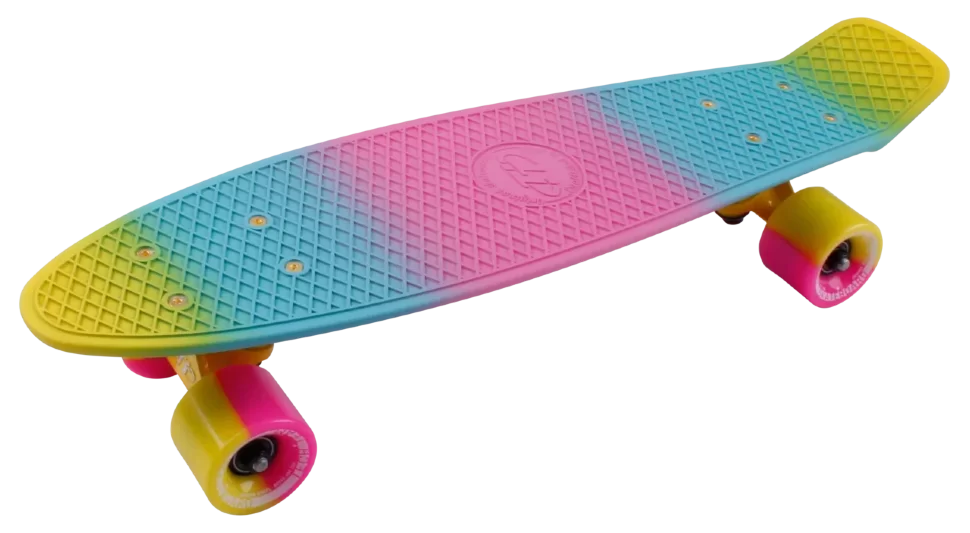 Реальное фото Скейтборд TechTeam пластиковый Multicolor 22 pink/yellow  TSL-401M от магазина СпортСЕ