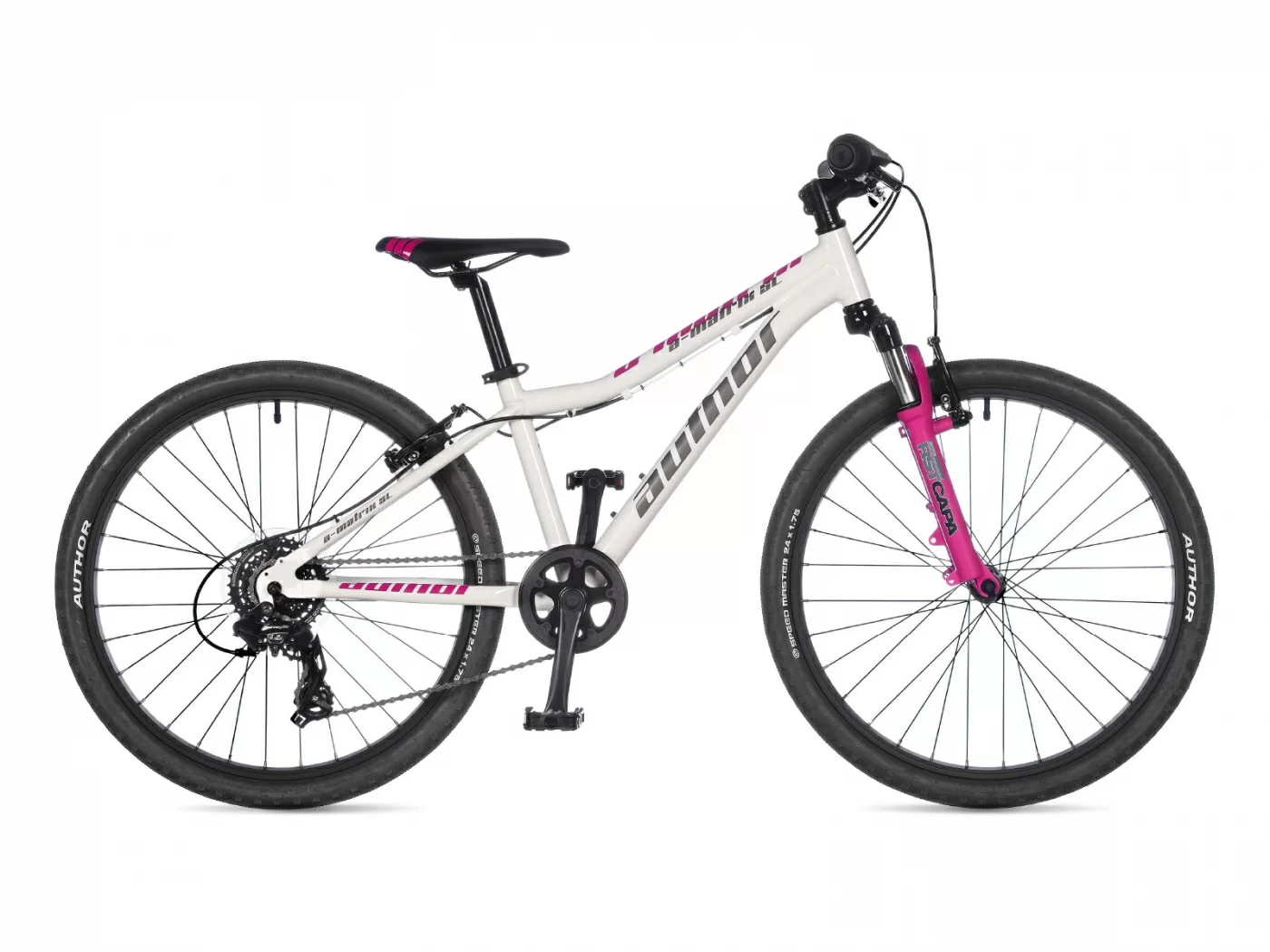 Реальное фото Велосипед подростковый AUTHOR A-Matrix SL 2022 Бело-серебристый-розовый от магазина СпортСЕ